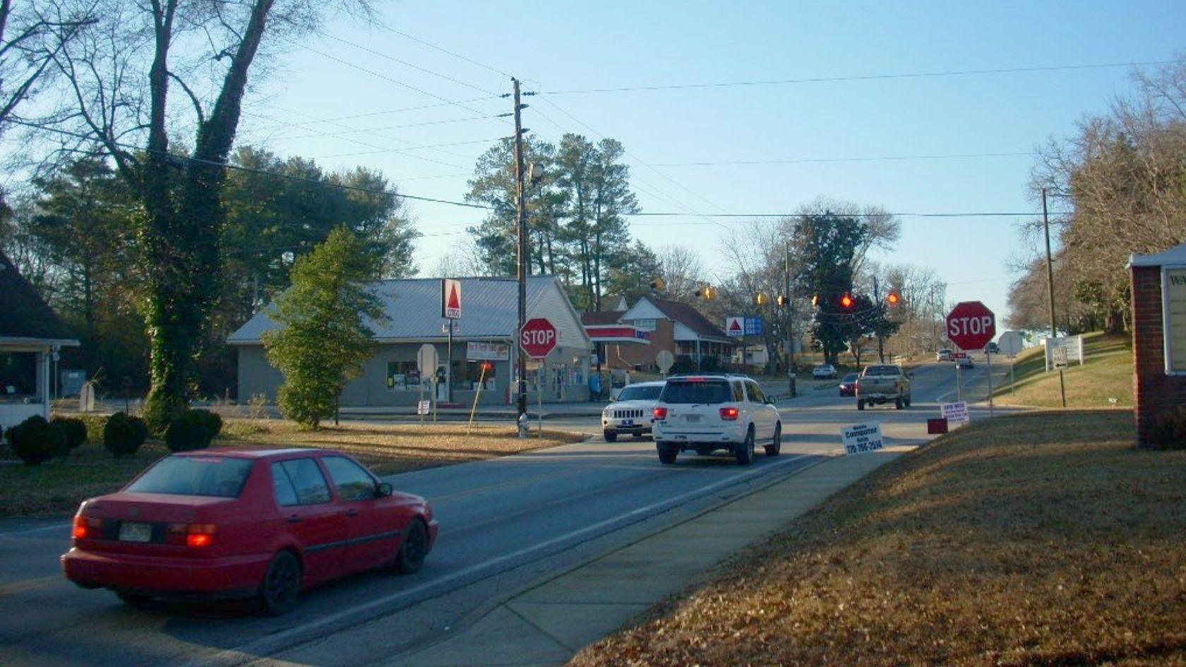 a traffic on a street